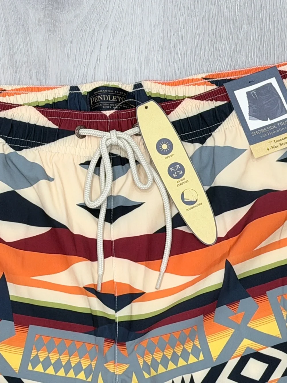 Pendleton Landscape Shoreside Swim Trunks 7” UPF 50+ Built-In Liner Mens L